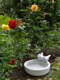 Gartendekoparadies Belle|Animaux-Grand abreuvoir avec deux oiseaux