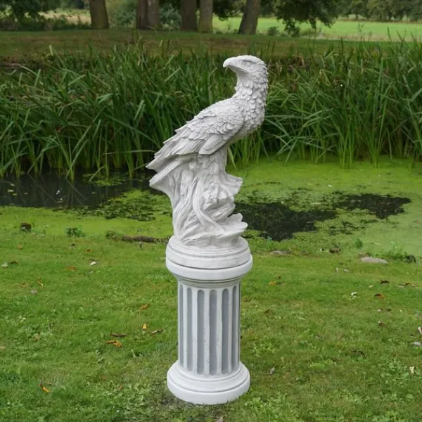 Gartendekoparadies Animaux-Grand aigle sur socle rond