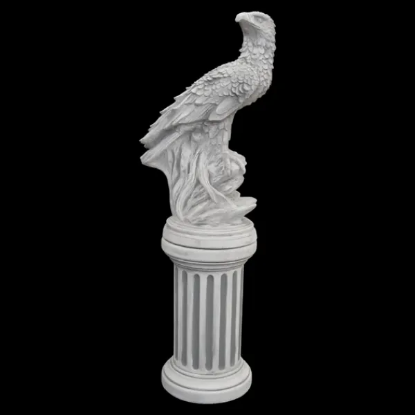 Gartendekoparadies Animaux-Grand aigle sur socle rond