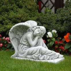 Gartendekoparadies Enfants & Anges-Grand ange sur un piédestal