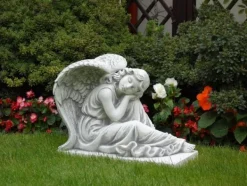 Gartendekoparadies Enfants & Anges-Grand ange sur un piédestal