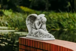 Gartendekoparadies Enfants & Anges-Grand ange sur un piédestal