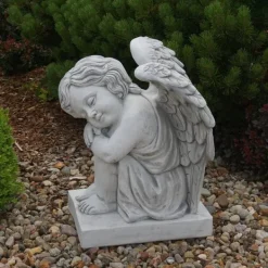 Gartendekoparadies Enfants & Anges-Grand ange sur une plaque de base