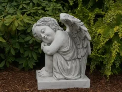 Gartendekoparadies Enfants & Anges-Grand ange sur une plaque de base