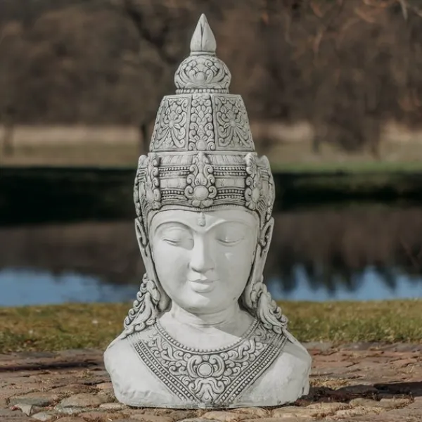 Gartendekoparadies Bouddhas-Grand buste de bouddha féminin