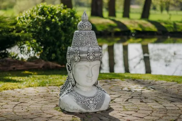 Gartendekoparadies Bouddhas-Grand buste de bouddha féminin