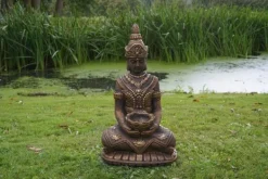 Gartendekoparadies Bouddhas-Grand garde du temple avec coloration exclusive