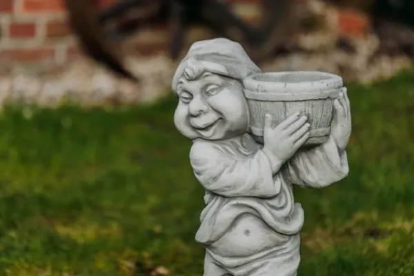Gartendekoparadies Gnome-Grand gnome avec jardinière