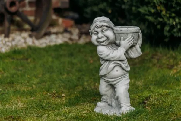 Gartendekoparadies Gnome-Grand gnome avec jardinière