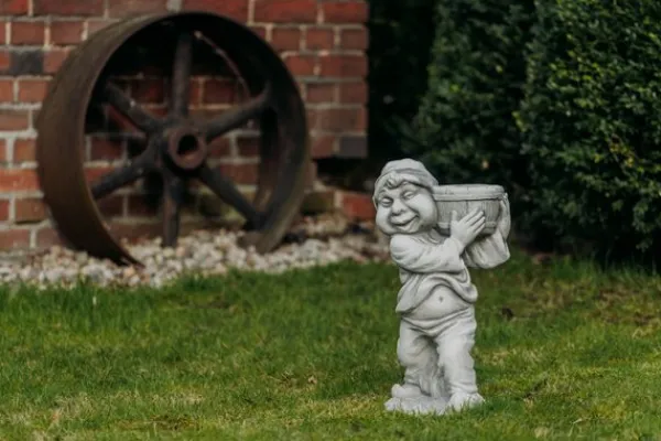 Gartendekoparadies Gnome-Grand gnome avec jardinière