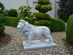 Gartendekoparadies Animaux-Grand lion : roi debout sur socle