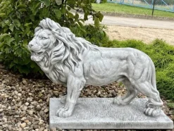 Gartendekoparadies Animaux-Grand lion : roi debout sur socle