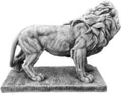 Gartendekoparadies Animaux-Grand lion : roi debout sur socle