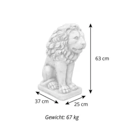 Gartendekoparadies Animaux-Grand lion face au milieu