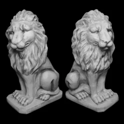 Gartendekoparadies Animaux-Grand lion Leo regardant droit
