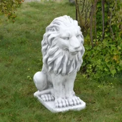 Gartendekoparadies Animaux-Grand lion Leo regardant droit