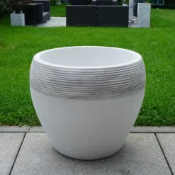 Gartendekoparadies Jardinières-Grand pot de fleurs avec relief