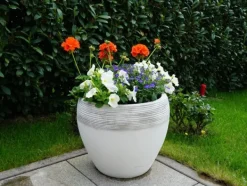Gartendekoparadies Jardinières-Grand pot de fleurs avec relief