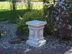 Gartendekoparadies Colonnes & Socles-Grand socle à tête de lion
