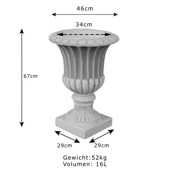 Gartendekoparadies Jardinières-Grand vase à plantes à l'architecture remarquable