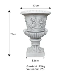 Gartendekoparadies Jardinières-Grand vase à plantes avec des anges