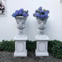 Gartendekoparadies Jardinières-Grand vase à plantes avec ornements