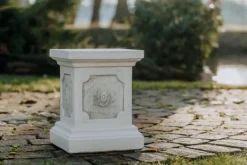 Gartendekoparadies Colonnes & Socles-Grande base à motif fleuri