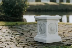 Gartendekoparadies Colonnes & Socles-Grande base à motif fleuri