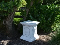 Gartendekoparadies Colonnes & Socles-Grande base à motif fleuri
