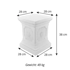 Gartendekoparadies Colonnes & Socles-Grande base à motif fleuri