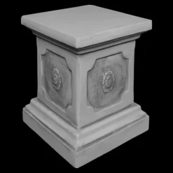 Gartendekoparadies Colonnes & Socles-Grande base à motif fleuri