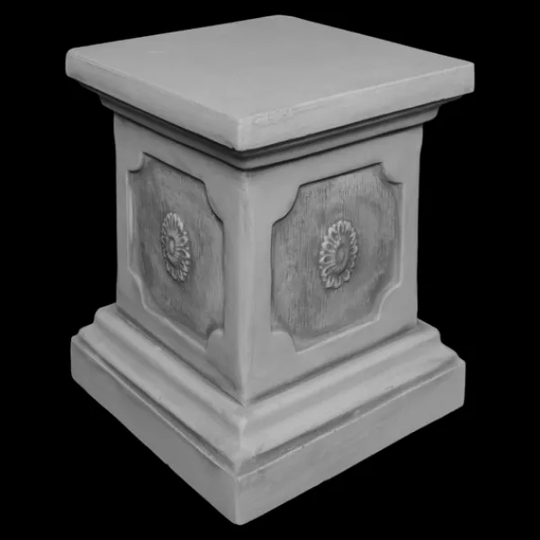 Gartendekoparadies Colonnes & Socles-Grande base à motif fleuri