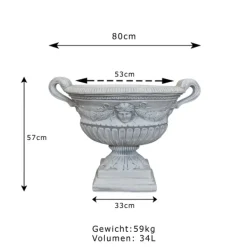 Gartendekoparadies Jardinières-Grande coupe à plantes de style baroque