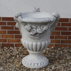 Gartendekoparadies Jardinières-Grande jardinière à motif de roses