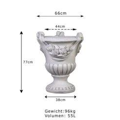 Gartendekoparadies Jardinières-Grande jardinière à motif de roses