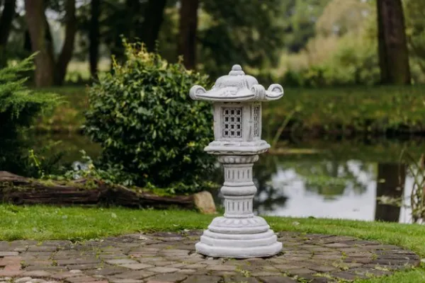 Gartendekoparadies Lanternes En Pierre-Grande lampe en pierre Tachi-gata