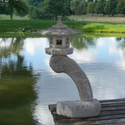 Gartendekoparadies Lanternes En Pierre-Grande lampe japonaise en pierre Rankei