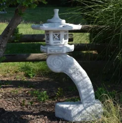 Gartendekoparadies Lanternes En Pierre-Grande lampe japonaise en pierre Rankei