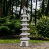 Gartendekoparadies Lanternes En Pierre-Grande pagode japonaise à cinq toits
