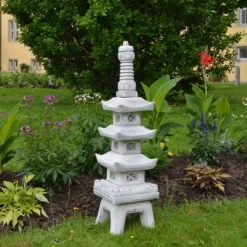 Gartendekoparadies Lanternes En Pierre-Grande pagode japonaise en pierre