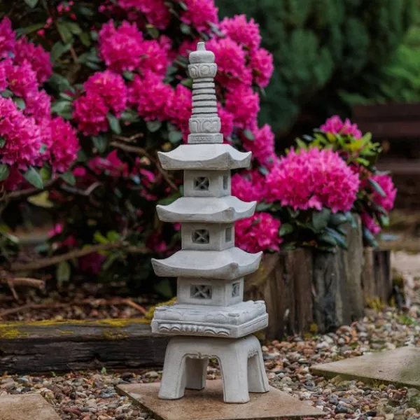 Gartendekoparadies Lanternes En Pierre-Grande pagode japonaise en pierre