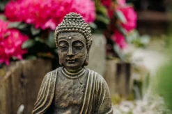 Gartendekoparadies Bouddhas-Grande statue de Bouddha aux coloris exclusifs