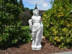 Gartendekoparadies Figures & Statues-Grande statue de femme à la couronne de fleurs
