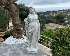 Gartendekoparadies Figures & Statues-Grande statue de femme à la couronne de fleurs