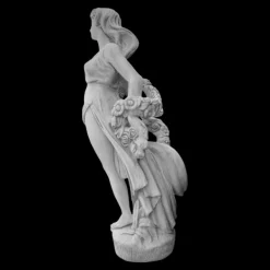 Gartendekoparadies Figures & Statues-Grande statue de femme à la couronne de fleurs