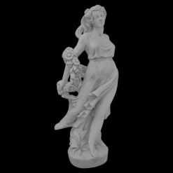 Gartendekoparadies Figures & Statues-Grande statue de femme à la couronne de fleurs