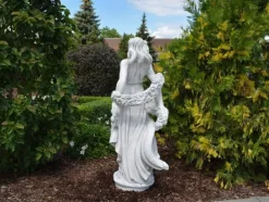 Gartendekoparadies Figures & Statues-Grande statue de femme à la couronne de fleurs