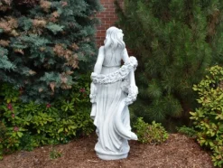 Gartendekoparadies Figures & Statues-Grande statue de femme à la couronne de fleurs