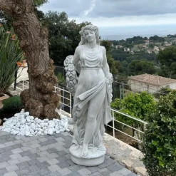 Gartendekoparadies Figures & Statues-Grande statue de femme à la couronne de fleurs