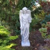 Gartendekoparadies Enfants & Anges-Grande statue d'ange sur une base stable